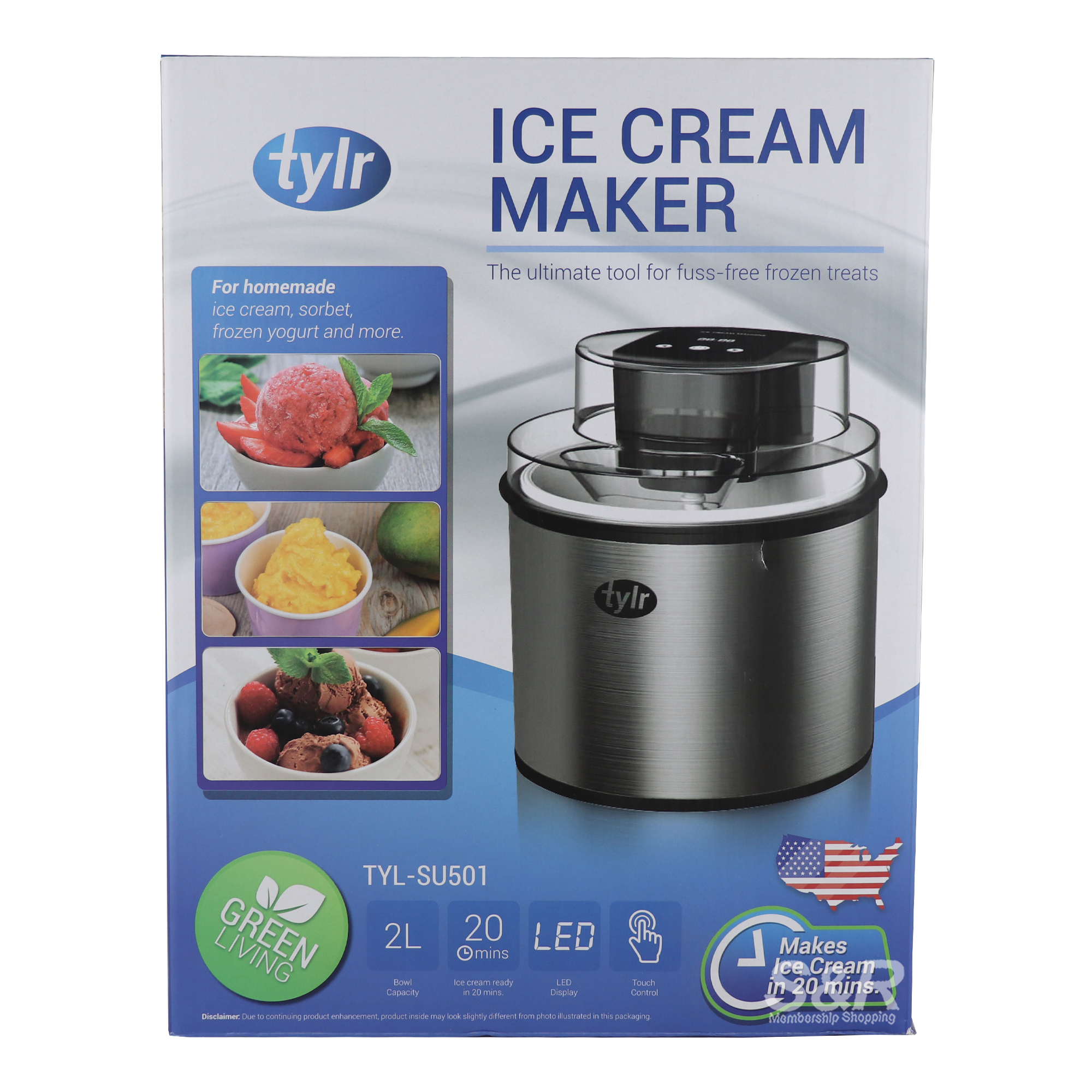 Tylr Ice Cream Maker TYL-SU501